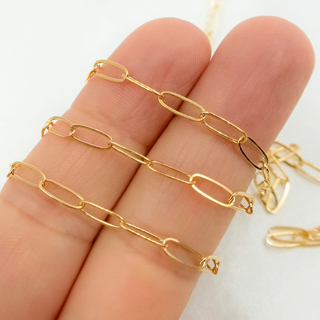 14k Gold Filled Flat Paperclip Chain