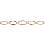 Load image into Gallery viewer, BFH61264. 14K Solid Yellow Gold Diamond Fancy Oval Bracelet