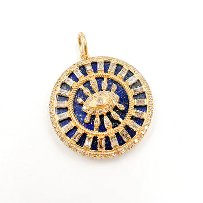 Shop Now 14K Gold Round Evil Eye Pendant
