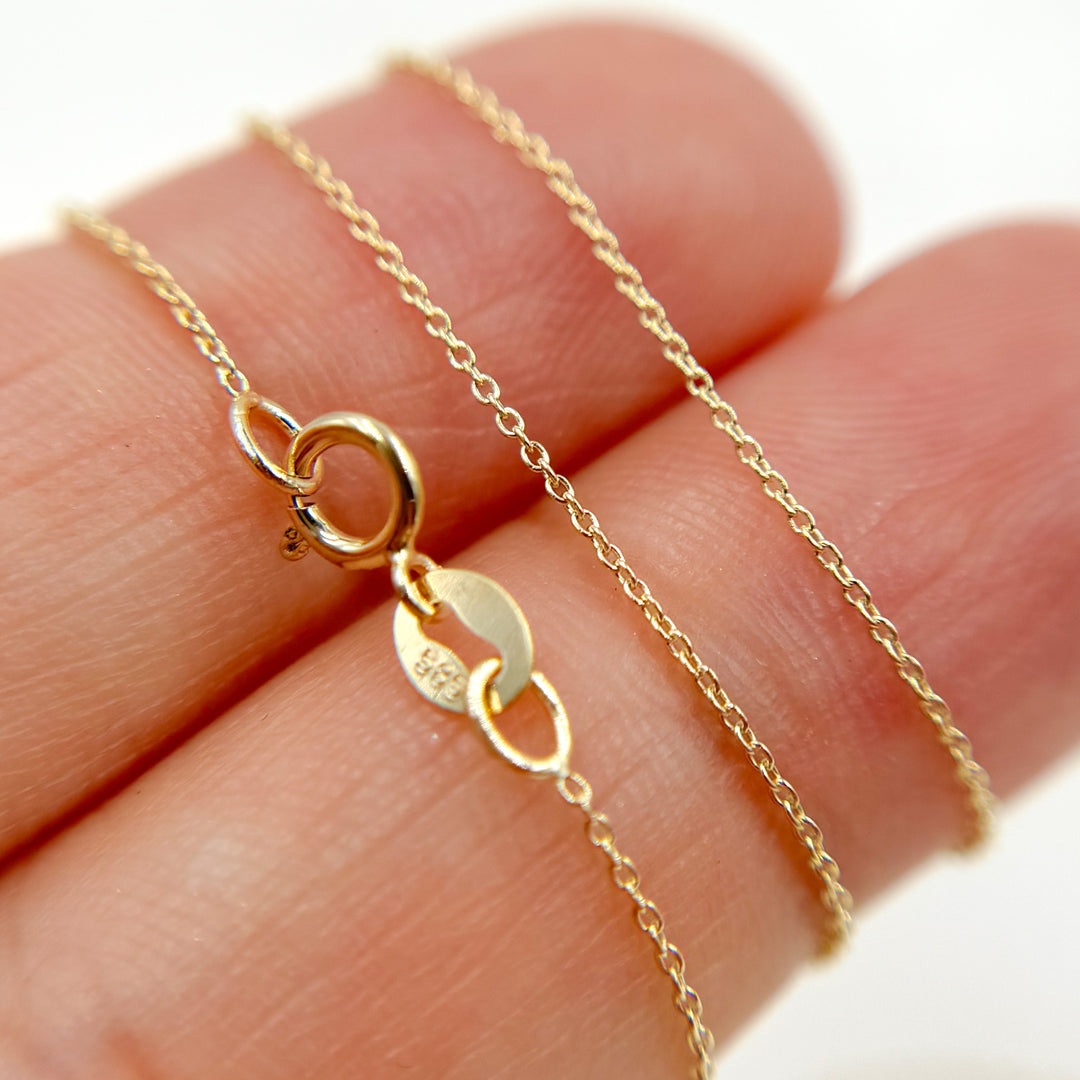 020R01LG. 14K Solid Gold Cable Chain