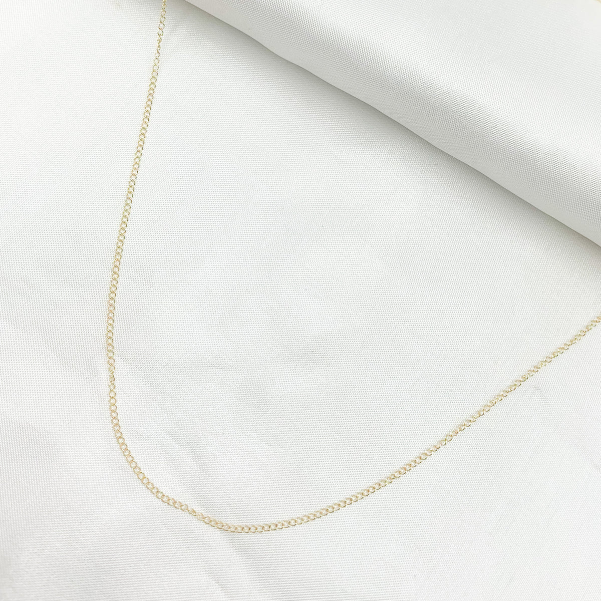 14K Solid Gold Cable Necklace