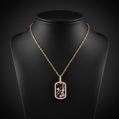 PFH33677BS. 14K Solid Gold Diamond and Gemstones Charm