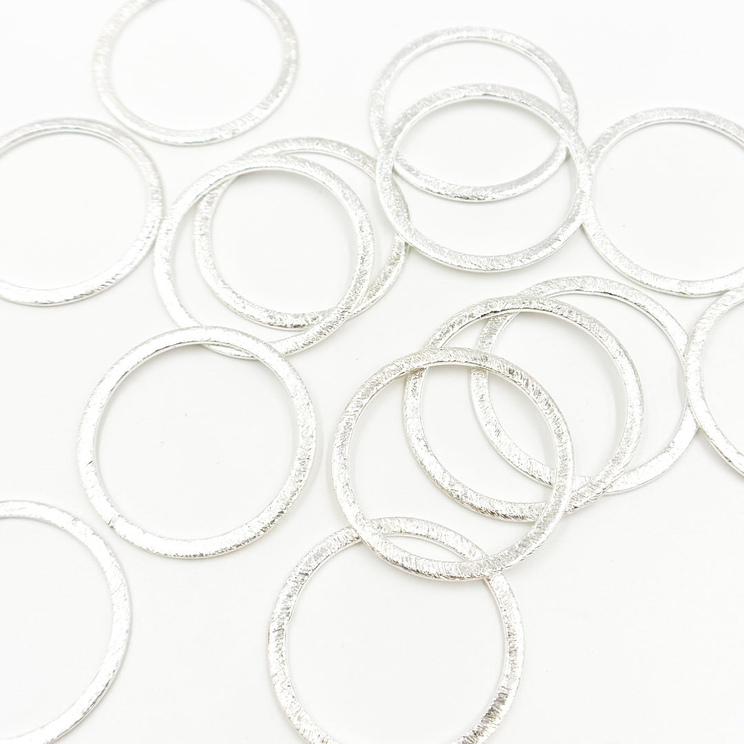 BS4SS. 25MM White Sterling Silver Ring Connector