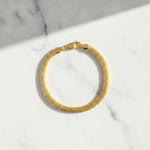 Load image into Gallery viewer, 500J02TULIPANBR. 14K Solid Gold Bismark Puff Bracelet