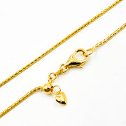 TRE004. 14k Solid Yellow Gold Wheat Chain