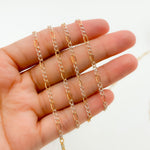 Load image into Gallery viewer, 2431CTT. Gold Filled and Sterling Silver Figaro Style Chain
