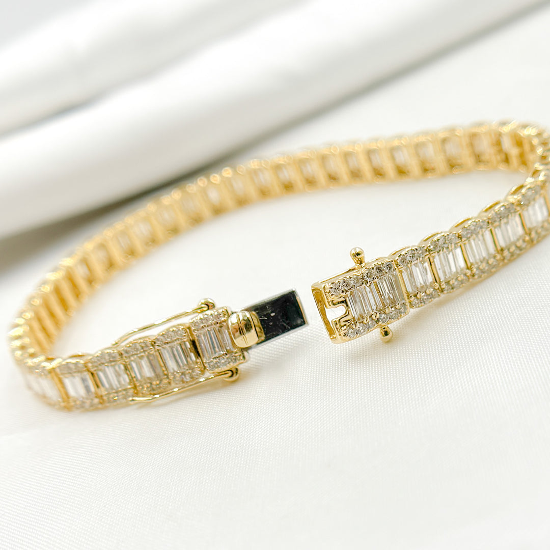 14k Solid Gold Diamond Tennis Bracelet. BFT60553