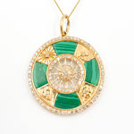 Load image into Gallery viewer, Shop Now 14K Gold Symbols Round Pendant
