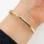 Load image into Gallery viewer, BNH68564TQ. 14K Solid Gold Diamond and Round Turquoise Bangle