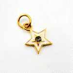 Load image into Gallery viewer, DC146A. Diamond Sterling Silver Star Enamel Charm
