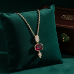Load image into Gallery viewer, CP97495. 14K Solid Gold Diamond and Gemstone Geometric Pendant