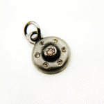 Load image into Gallery viewer, DC345. Diamond Sterling Silver Round Charm
