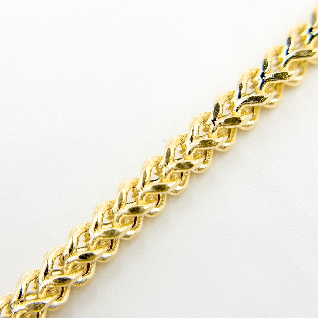 060HVI2004000. 14K Yellow Gold Hollow Franco Chain
