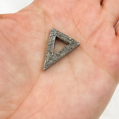 DC840. Diamond Sterling Silver Triangle Bead