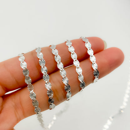 Z120SS. Sterling Silver Textured Marina Chain