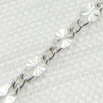 Load image into Gallery viewer, V186SS. Sterling Silver Diamond Cut Flat Marina Link Chain
