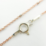 Load image into Gallery viewer, 925 Sterling Silver Rose Satellite Chain with Silver Cube. Z36RSNecklace
