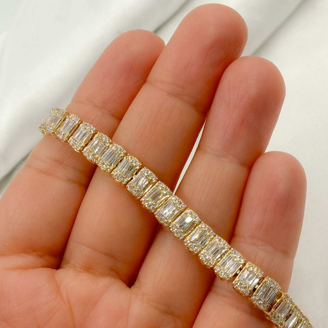 14k Solid Gold Diamond Tennis Bracelet. BFT60553