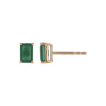 Load image into Gallery viewer, CE97168EM6X4. 14K Solid Gold Emerald Earring