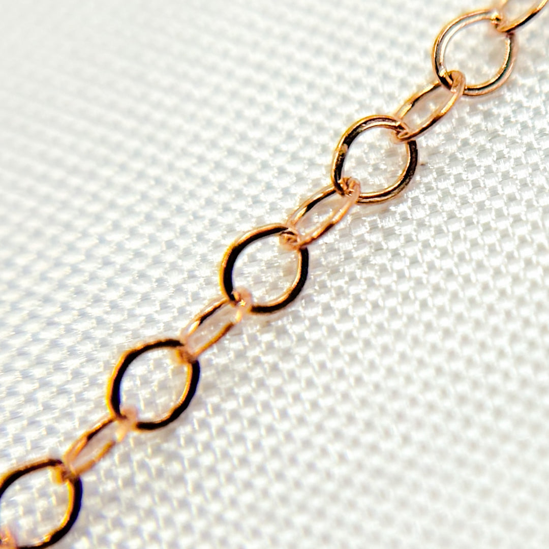 1020FRGF. Rose Gold Filled Flat Cable Chain