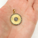 Load image into Gallery viewer, DP838. Diamond Sterling Silver Round Pendant
