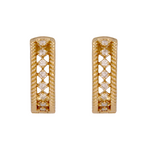 Load image into Gallery viewer, EHC57404. 14K Solid Gold Diamond Round Hoop
