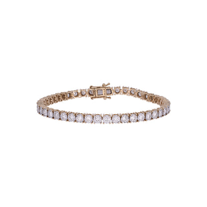 BTR65035. 14K Solid Gold Diamond Tennis Bracelet