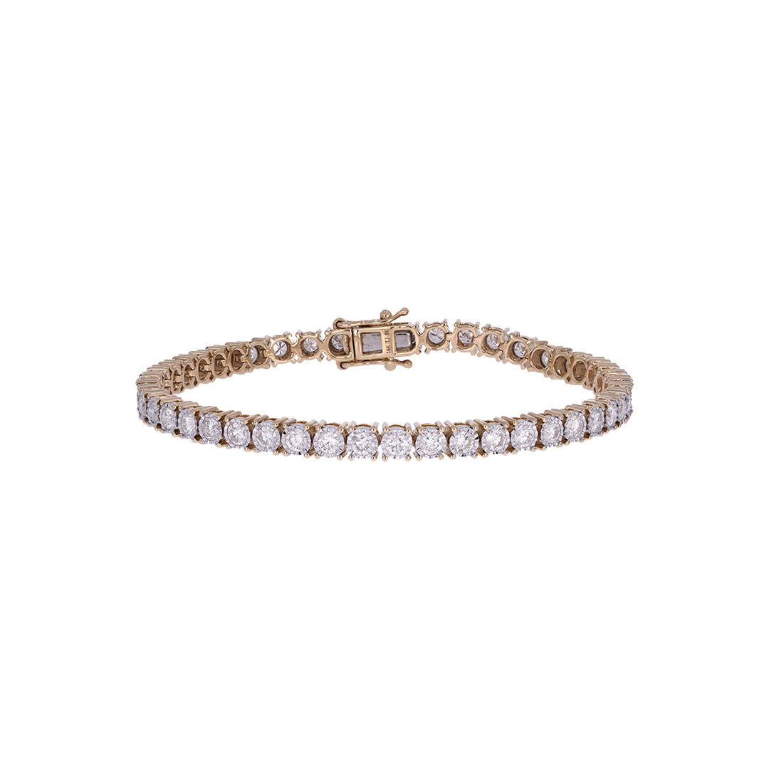 BTR65035. 14K Solid Gold Diamond Tennis Bracelet