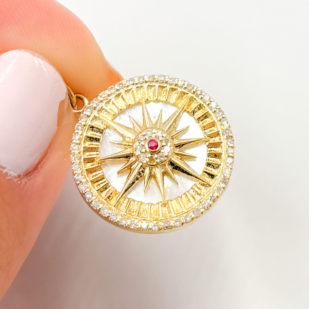Buy Now 14K Solid Gold Compass Pendant