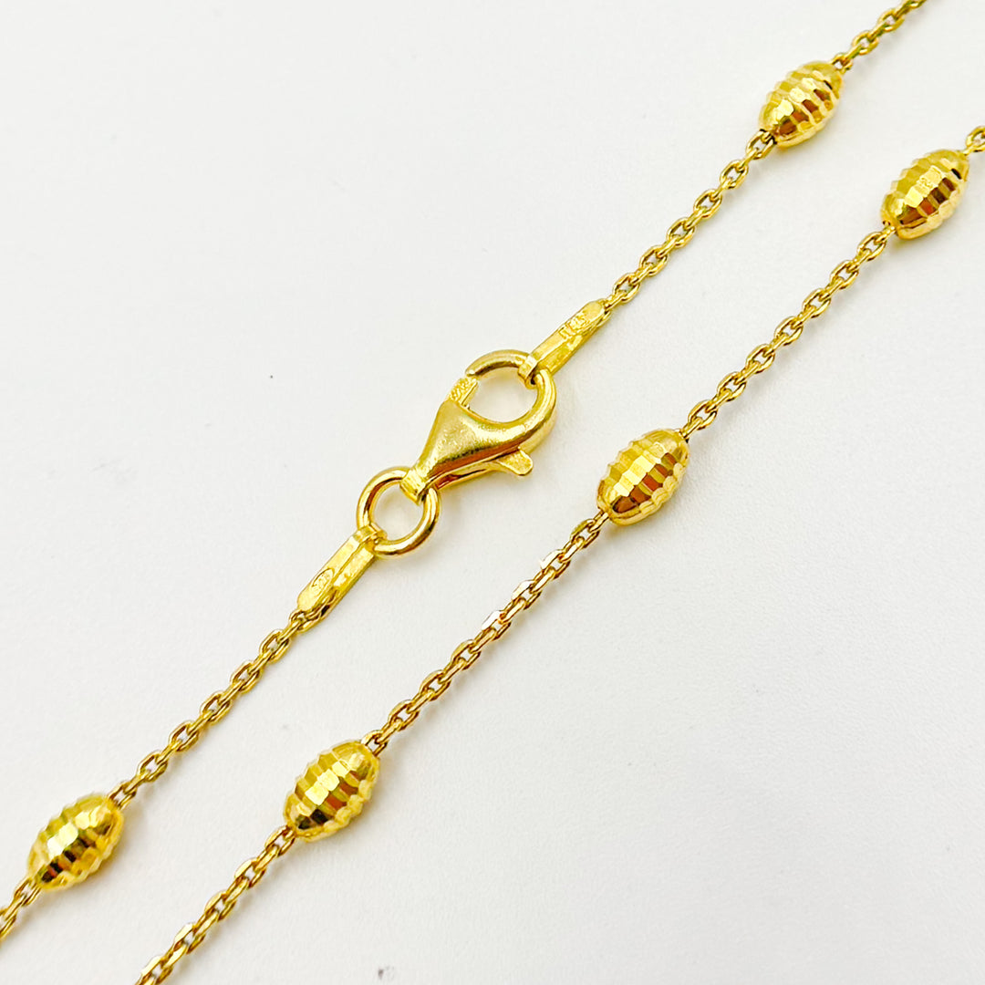 8Necklace. Gold Plated Sterling Silver Satellite Necklace