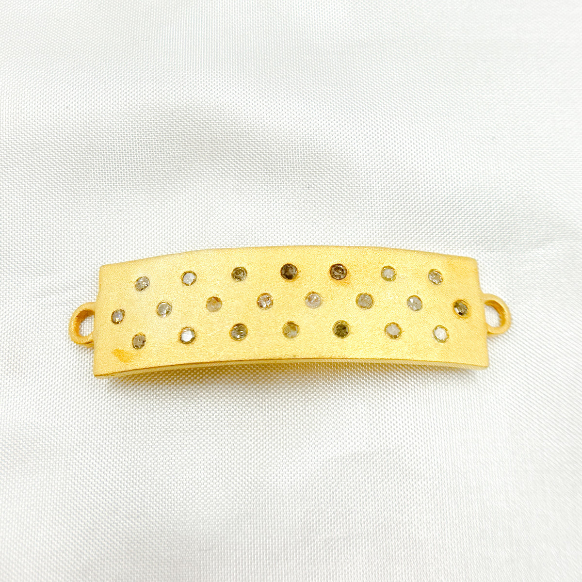 DC582. Diamond & Sterling Silver Rectangle Connector
