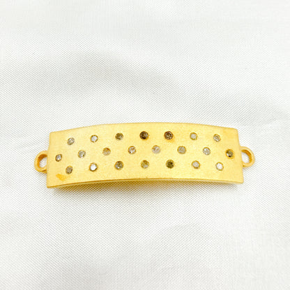 DC582. Diamond & Sterling Silver Rectangle Connector