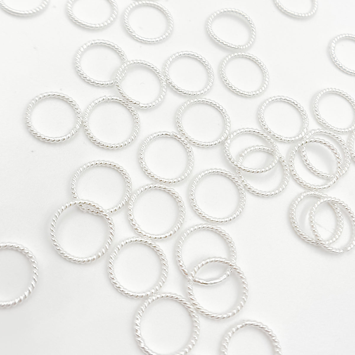 Buy 10MM 20.5 Gauge White Twisted Close Jump Ring