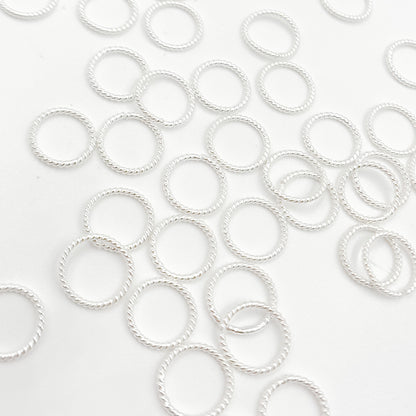 Buy 10MM 20.5 Gauge White Twisted Close Jump Ring
