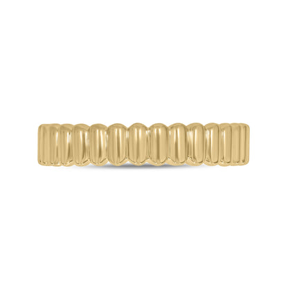 14K Solid Yellow Gold Bars Ring.