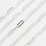 Load image into Gallery viewer, Y58F. Sterling Silver Flat Paperclip Chain
