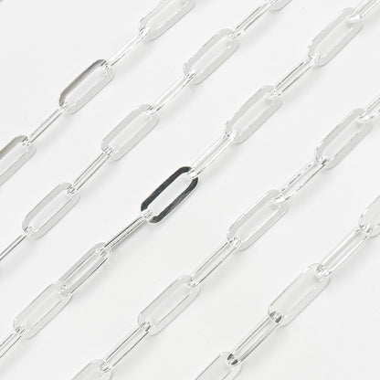 Shop Sterling Silver Flat Paperclip Chain