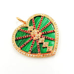 Load image into Gallery viewer, 14K Solid Gold Heart Pendants