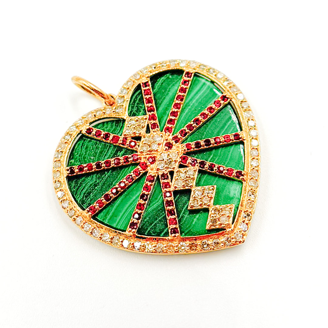 14K Solid Gold Heart Pendants