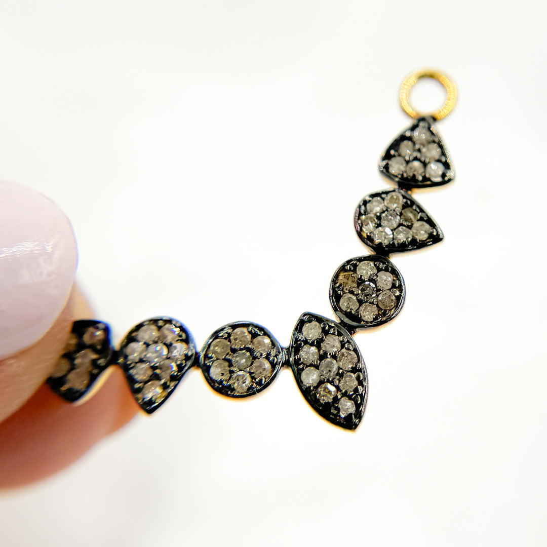 DC852. Diamond Sterling Silver Fancy Pendant