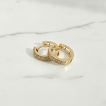 Load image into Gallery viewer, EHF56969Y. 14k Solid Gold Diamond Hoops