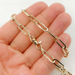 Load image into Gallery viewer, 568/535/G. 14K Yellow Gold Hollow Flat Paperclip Chain
