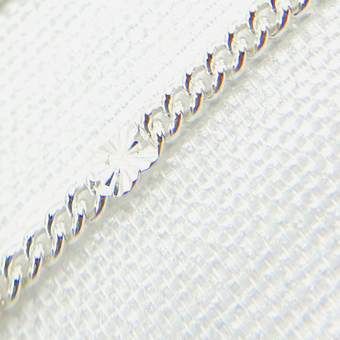 67S3SS. Sterling Silver Satellite Curb Link Chain