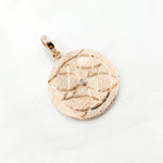 Load image into Gallery viewer, DP315. Diamond Sterling Silver Round Engraved Pendant
