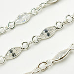 Load image into Gallery viewer, CZ65. Cubic Zirconia Marquise Shape Connected Chain
