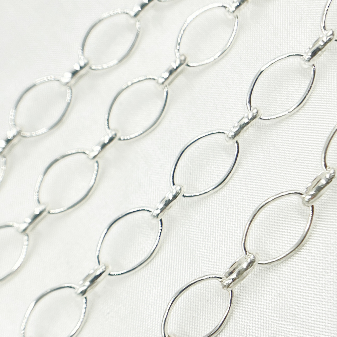 V144SS. Sterling Silver Oval Link Chain.