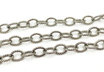Load image into Gallery viewer, Oxidized 925 Sterling Silver  Hammered Oval Link Chain. 1OX
