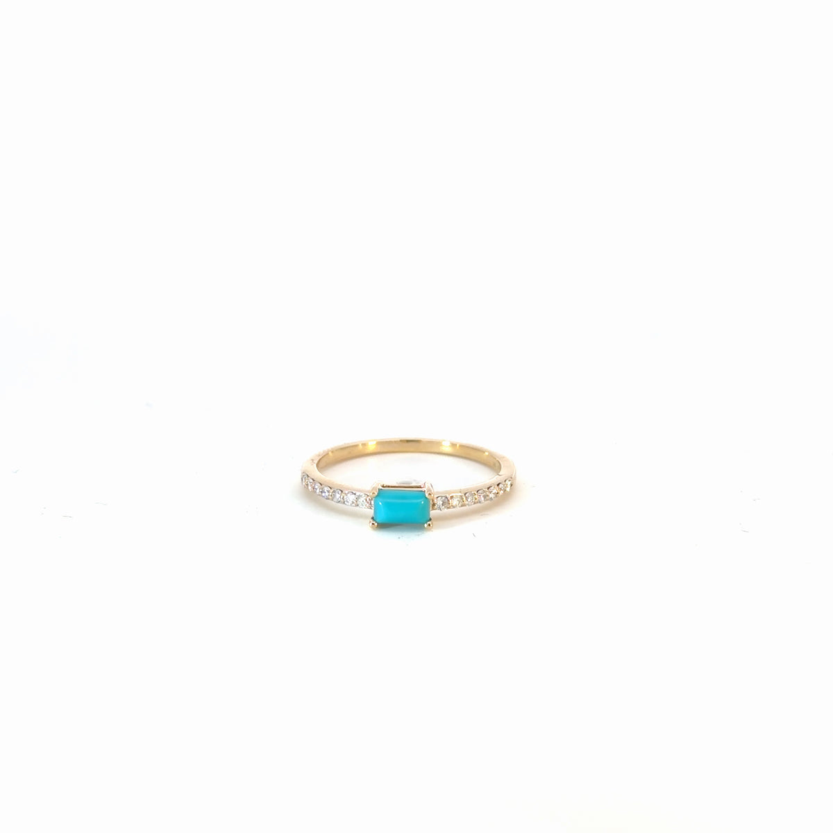 RN413847. 14K Solid Gold Diamond and Gemstone Ring