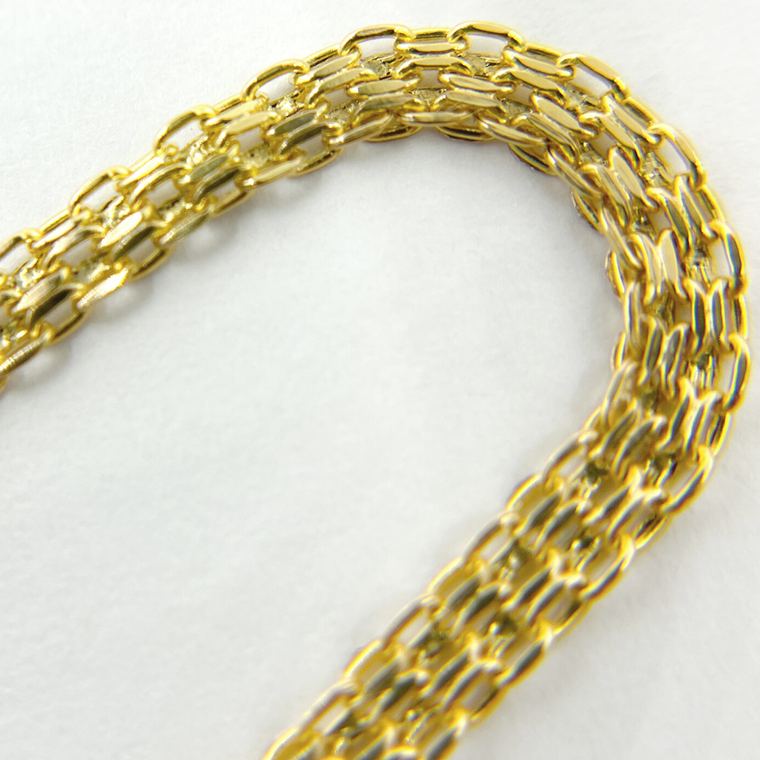 14K Solid Gold Vintage Mesh Necklace. 14K36