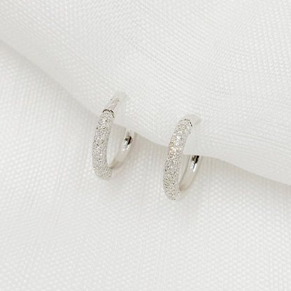 Buy 14K Solid Gold Diamond Huggies